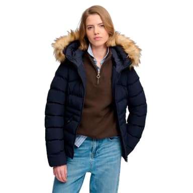 superdry faux fur fuji padded jacket
