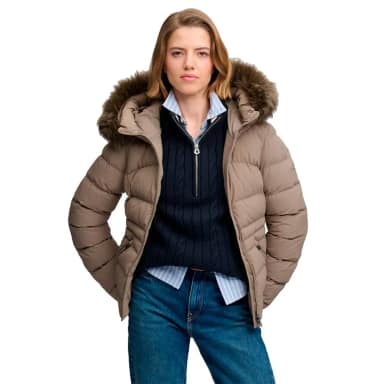 superdry faux fur fuji padded jacket