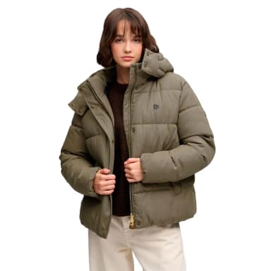 superdry premium check puffer jacket