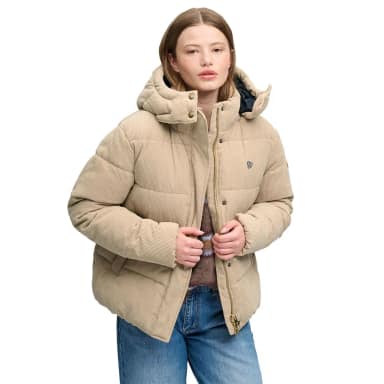 superdry premium cord puffer jacket