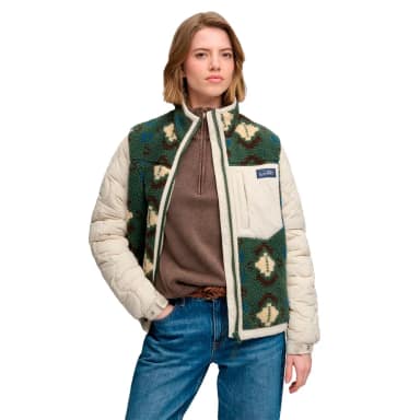 superdry fleece onion quilt hybrid jacket