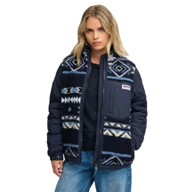 superdry fleece onion quilt hybrid jacket