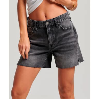 superdry vintage mid rise cut off shorts