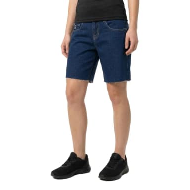 superdry mid rise baggy denim shorts