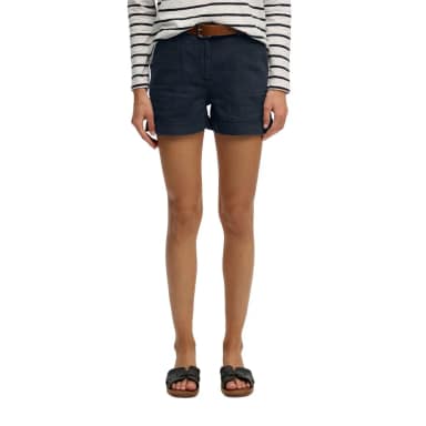 superdry mid rise linen shorts